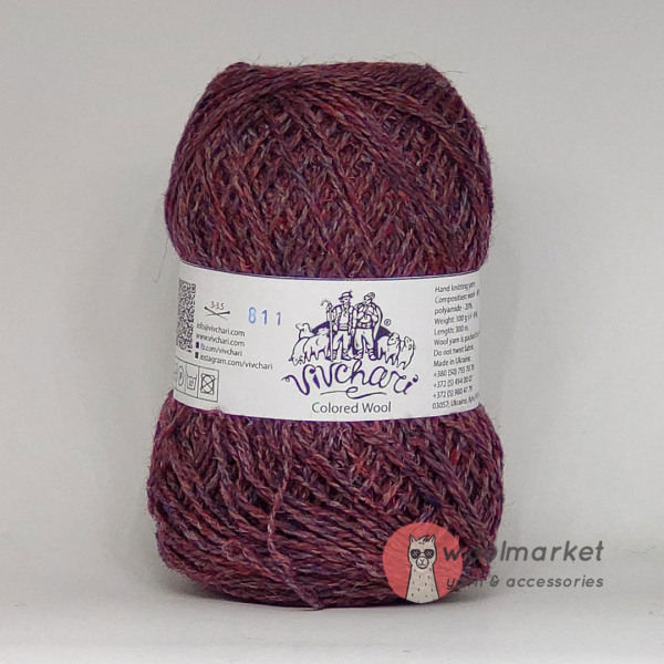Vivchari Colored Wool баклажан 811