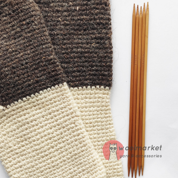 Шкарпеткові бамбукові спиці 20см, 3,75мм, набір 5шт