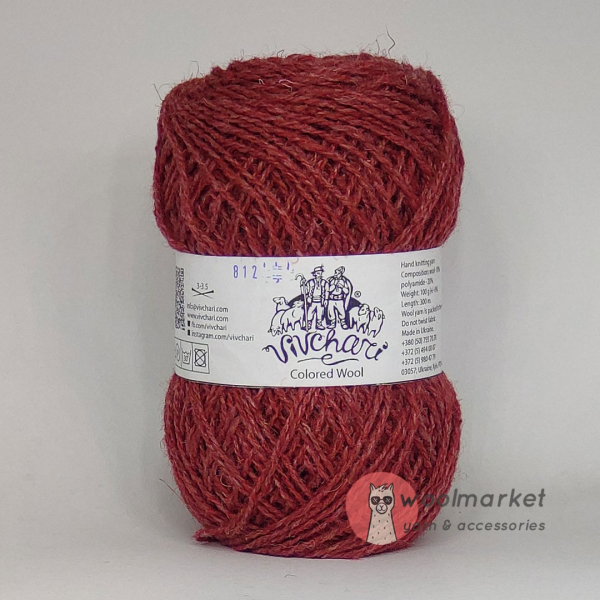 Vivchari Colored Wool червоний 812