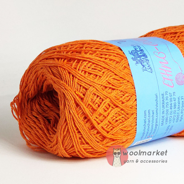 Vivchari Ethno-Cotton Classic яскравий моркв'яний 021