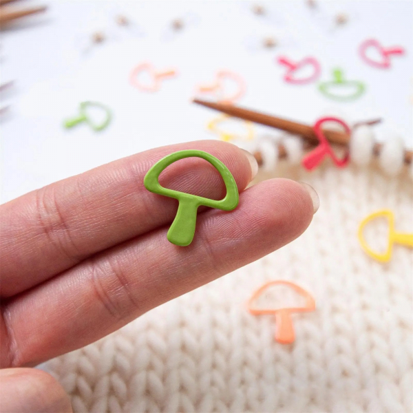 Набір маркерів з стоперами для спиць "Грибочки", різнокольорові, 22шт