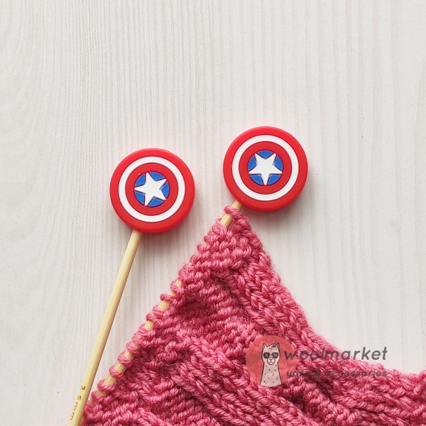 Стопери для спиць "Captain Knitting Girl", 2шт