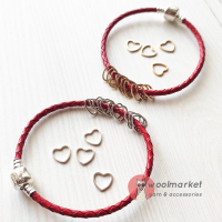 Браслет з міні-маркерами сердечками (10 шт)