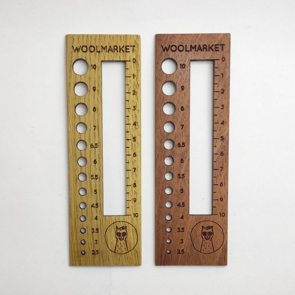 Дерев'яна лінійка калібратор для спиць