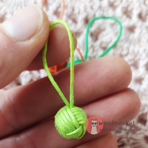 Маркери для в'язання "Плетені клубочки", 1шт