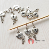 Маркери для в'язання "Ключ до серця", 3шт