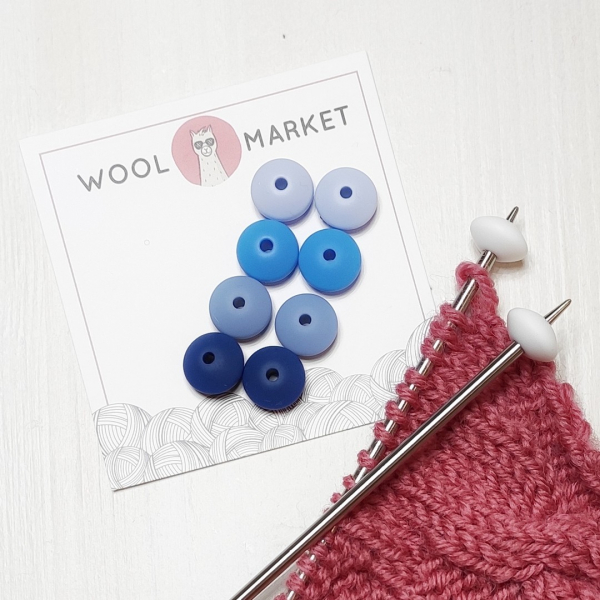 Стопери для шкарпеткових спиць, набір 6, 8шт