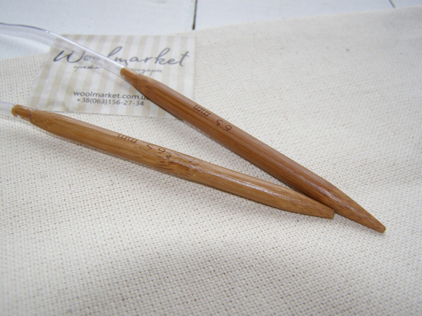Укорочені бамбукові спиці 40см, 6,50мм