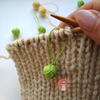 Маркери для в'язання "Плетені клубочки", 1шт