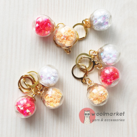 Маркери для в'язання "Кульки з зірочками", 3 шт (кораловий, білий, персиковий)