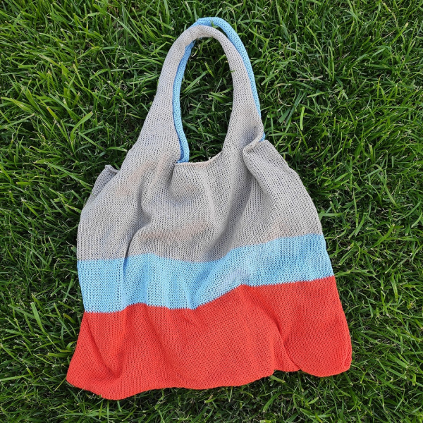 Сумка-авоська Multicolor-2 (беж, блакитний, оранж)