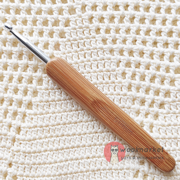 Гачок з бамбуковою ручкою, стальний, 5,0мм