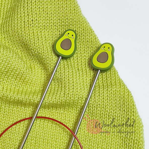 Стопери для спиць "Авокадо", 2шт