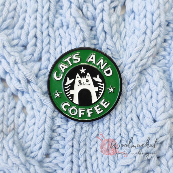 Кото-брошка "Cats&Coffee"