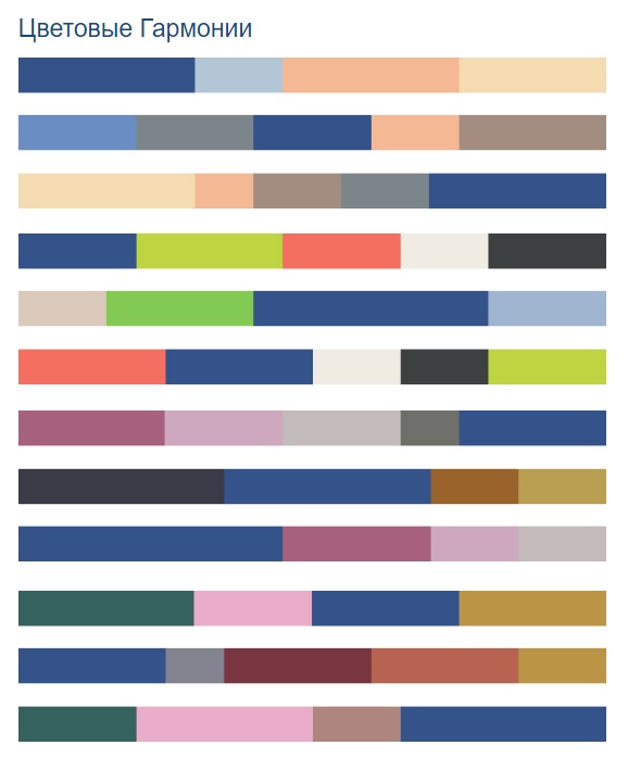 цветовые гармонии на 2020 год